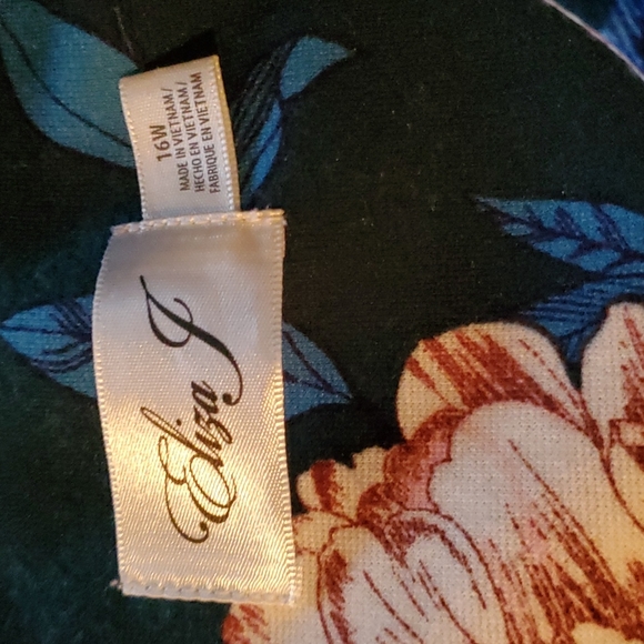 Eliza J Fit & Flare Floral Short Sleeve Dress - Picture 7 of 8